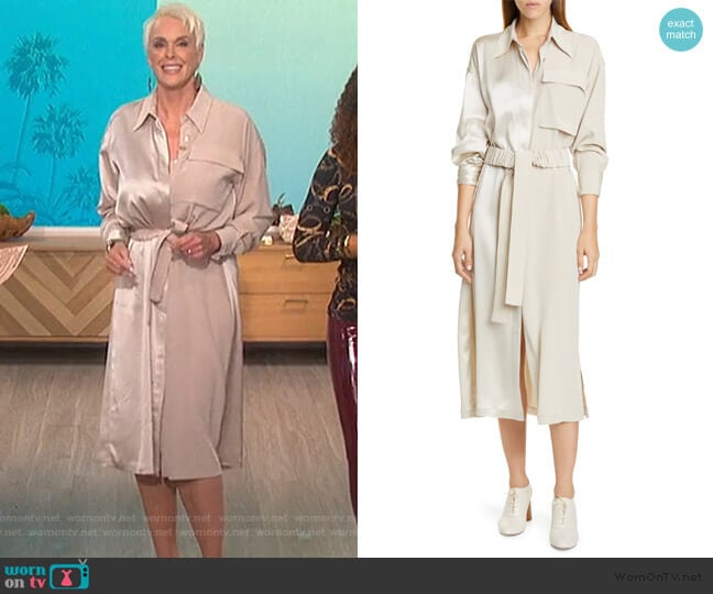 Co Split Front Long Sleeve Shirtdress