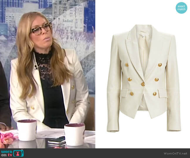 Veronica Beard Cooke Leather Dickey Blazer worn by Jill Martin on Today