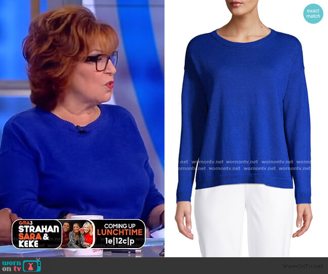 Eileen Fisher Crew-Neck Boxy Sweater worn by Joy Behar on The View