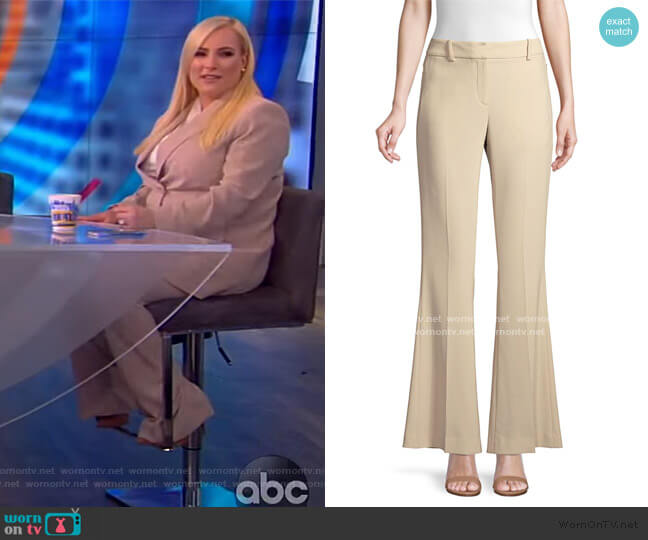Elie Tahari Anna Crepe Flare Pants worn by Meghan McCain on The View