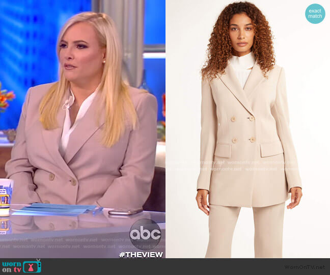 Elie Tahari Aster Double Breasted Jacket worn by Meghan McCain on The View