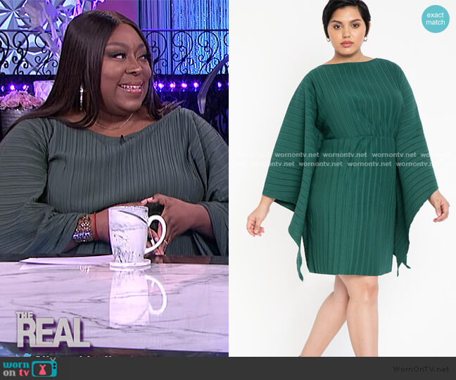 Eloquii Drama Sleeve Dress worn by Loni Love on The Real