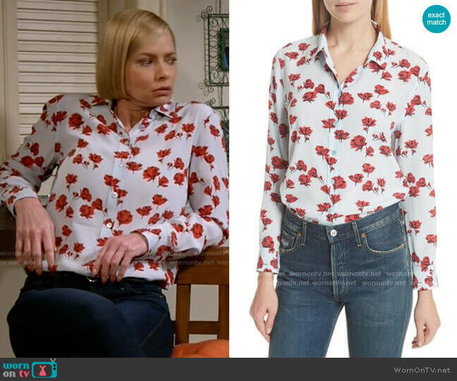 Equipment Leema Shirt worn by Jill Kendall (Jaime Pressly) on Mom