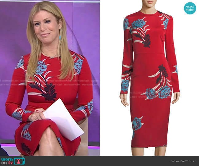Diane von Furstenberg Floral Sheath Dress worn by Jill Martin on Today