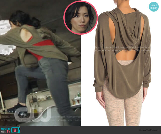 Free People Back Into It Cutout Hoodie