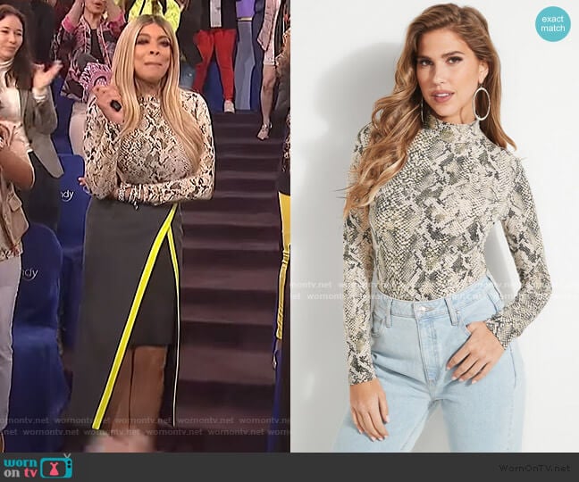 Guess Eco Jaycee Bodysuit worn by Wendy Williams on The Wendy Williams Show