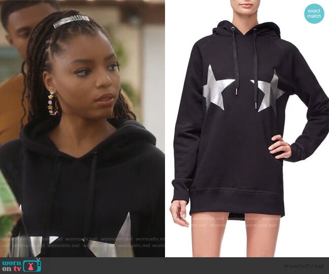 Good American The Stars And Stripes Hoodie worn by Jazlyn Forster (Chloe Bailey) on Grown-ish