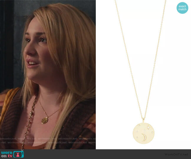 Luna Coin Necklace Gorjana worn by Davia (Emma Hunton) on Good Trouble