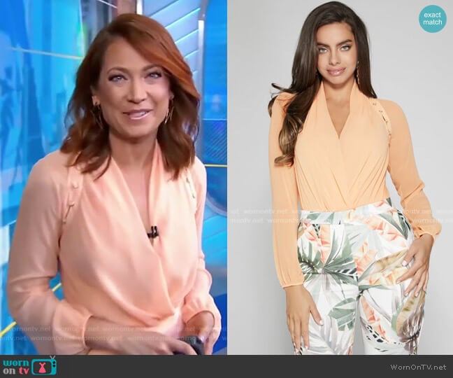 Guess Daria Bodysuit worn by Ginger Zee on Good Morning America