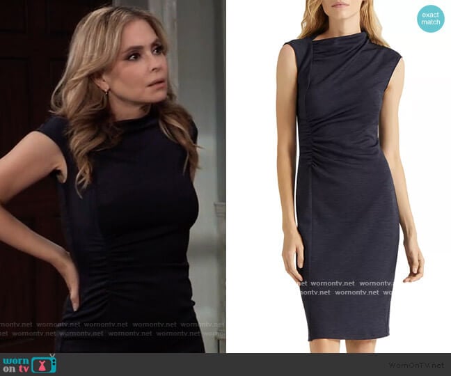 Halston Asymmetric Draped Dress worn by Olivia Falconeri (Lisa Lo Cicero) on General Hospital