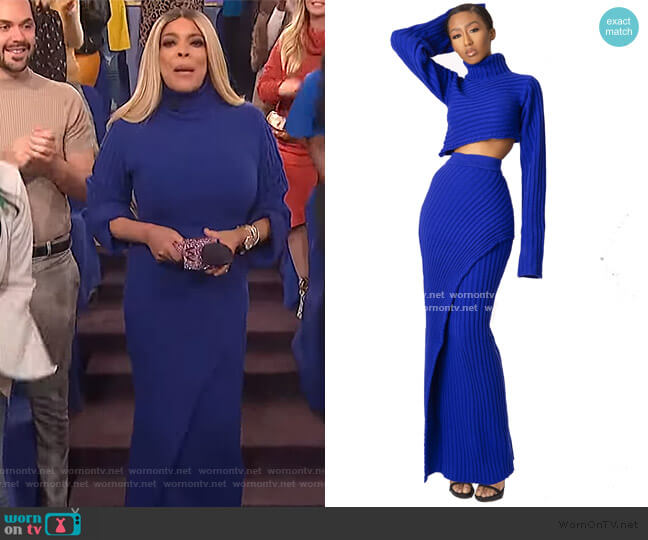 Hanifa Dee Crop Sweater worn by Wendy Williams on The Wendy Williams Show