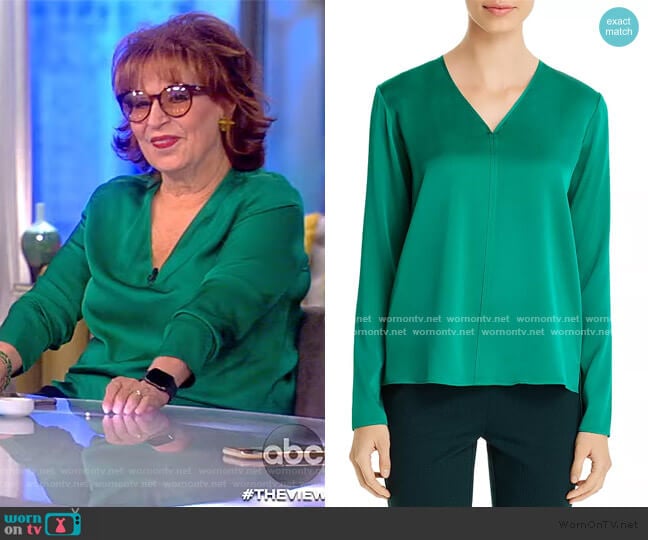 BOSS Ivala Silk Stretch Blouse worn by Joy Behar on The View