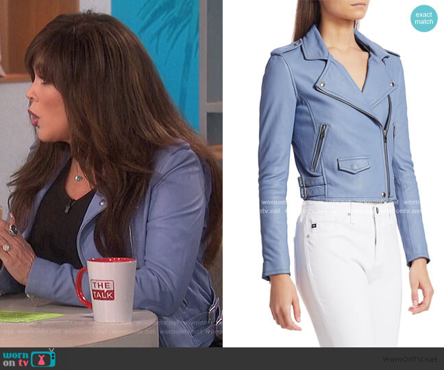 IRO Ashville Leather Jacket worn by Marie Osmond on The Talk