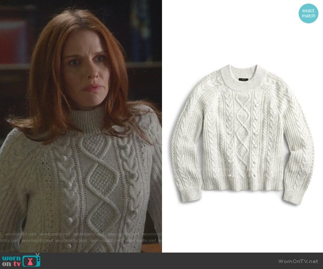 J. Crew Azra Cable Knit Pullover