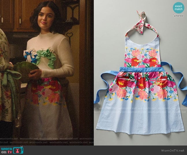 Jackie Diedam Dahlia Apron from Anthropologie worn by Katy Keene (Lucy Hale) on Katy Keene