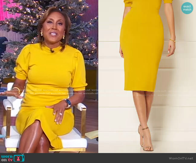 New York & Company Jacqui Sweater Skirt - Eva Mendes Collection worn by Robin Roberts on Good Morning America