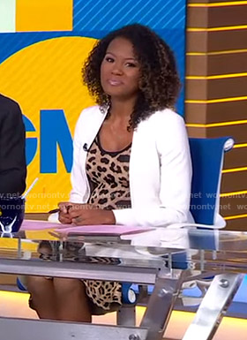 Janai’s leopard print dress on Good Morning America