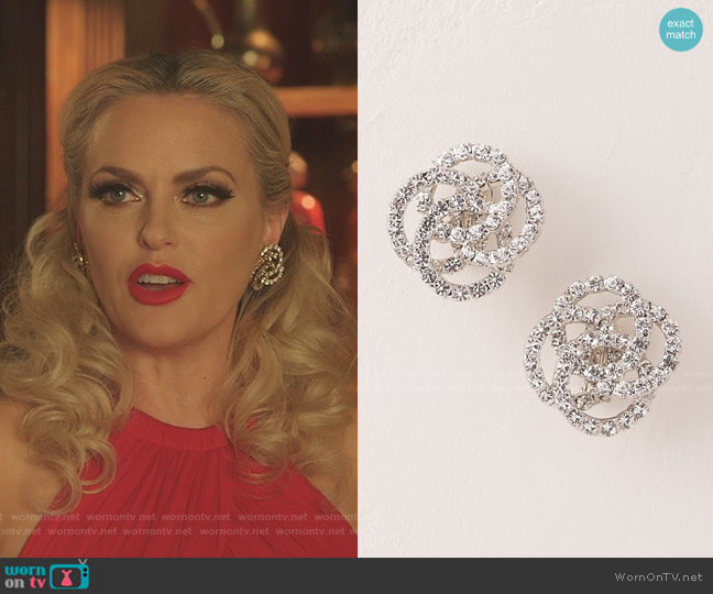 Jennifer Behr Hewa Earrings worn by Alexis Carrington (Elaine Hendrix) on Dynasty