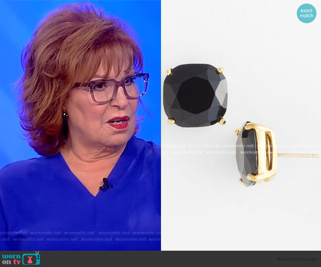 Kate Spade Mini Square Semiprecious Stone Stud Earrings worn by Joy Behar on The View