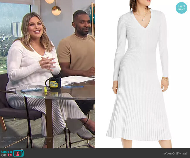 Lini Carolyn Ribbed Sweater Dress worn by Carissa Loethen Culiner on E! News