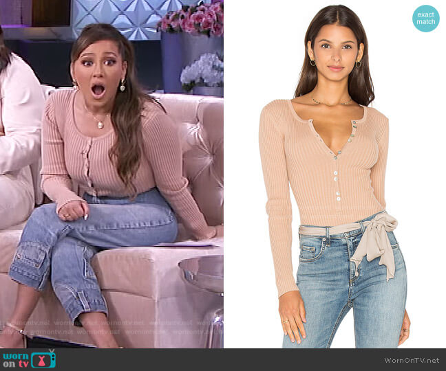 Majorelle Lariat Bodysuit worn by Adrienne Houghton on The Real