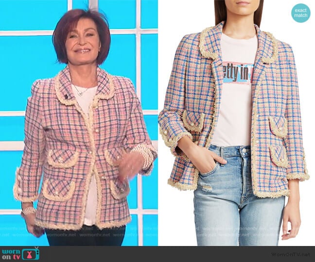 Marc Jacobs The Tweed Jacket worn by Sharon Osbourne on The Talk