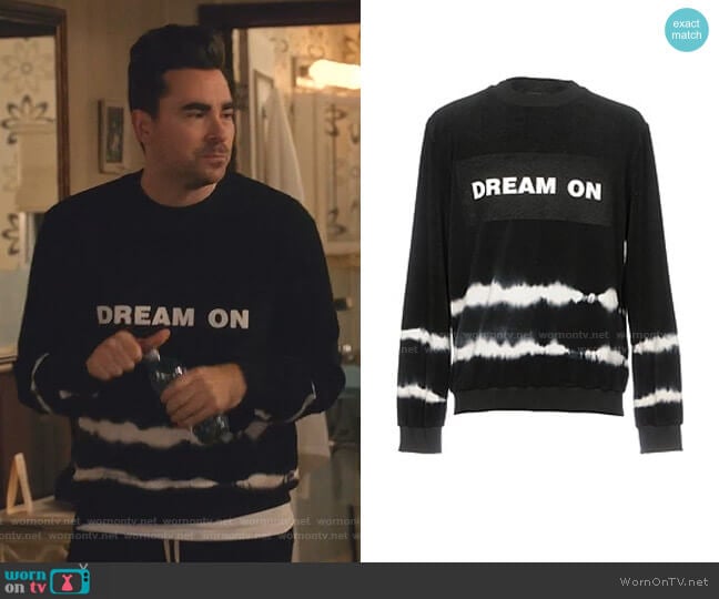 Mauna Kea Dream On Sweatshirt worn by David Rose (Daniel Levy) on Schitts Creek