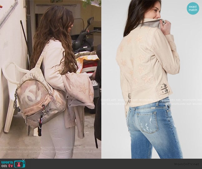 Mauritius Christy Leather Jacket worn by Teresa Giudice on The Real Housewives of New Jersey