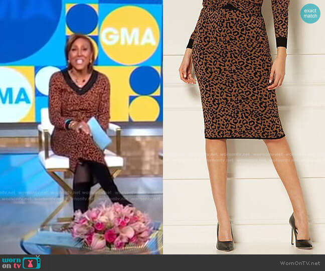 New York & Company Mirabella Skirt - Eva Mendes Collection worn by Robin Roberts on Good Morning America