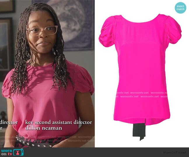 Nº21 Knot Detail Top worn by Diane Johnson (Marsai Martin) on Black-ish