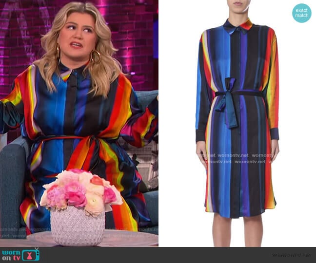PS by Paul Smith Shirt Dress worn by Kelly Clarkson on The Kelly Clarkson Show