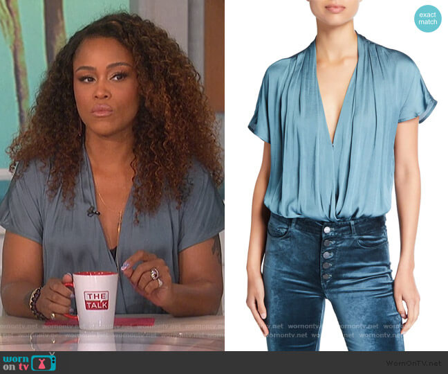 Paige Dijon Shirred Bodysuit worn by Eve on The Talk