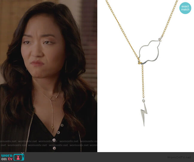Peggy Li Weather the Storm Necklace worn by Janet (Andrea Bang) on Kims Convenience