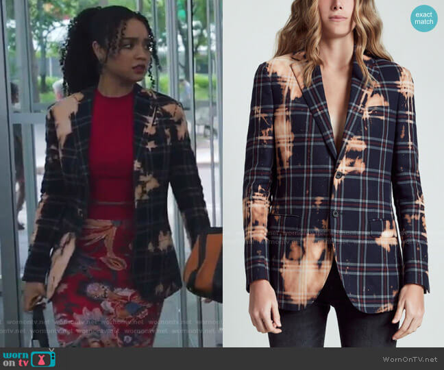 R13 Boyfriend Blazer worn by Kat Edison (Aisha Dee) on The Bold Type