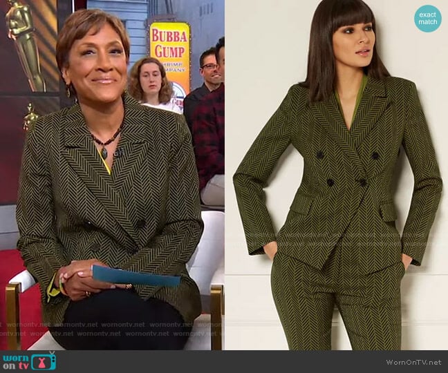 New York & Company Reilly Blazer - Eva Mendes Collection worn by Robin Roberts on Good Morning America
