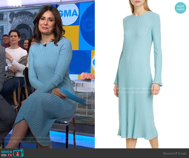 Simon Miller Wells Rib Midi Dress worn by Cecilia Vega on Good Morning America