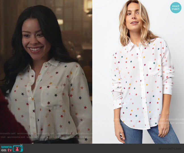 Rails Kate Rainbow Stella Blouse worn by Mariana Foster (Cierra Ramirez) on Good Trouble