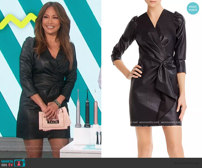 Rebecca Taylor Vegan Leather Dress worn by Carrie Inaba on The Talk