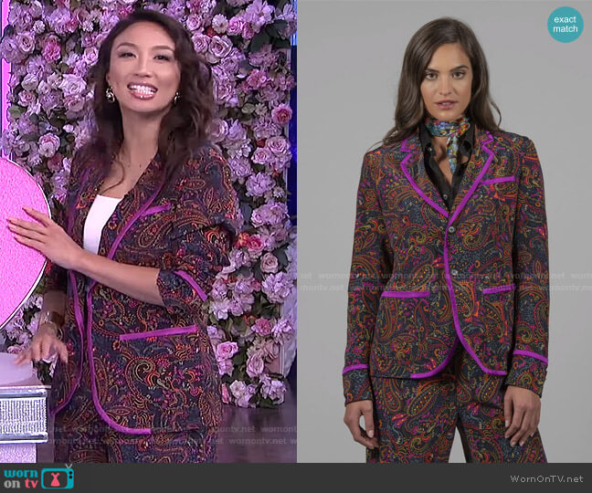 Robert Graham Penelope Jacket worn by Jeannie Mai on The Real