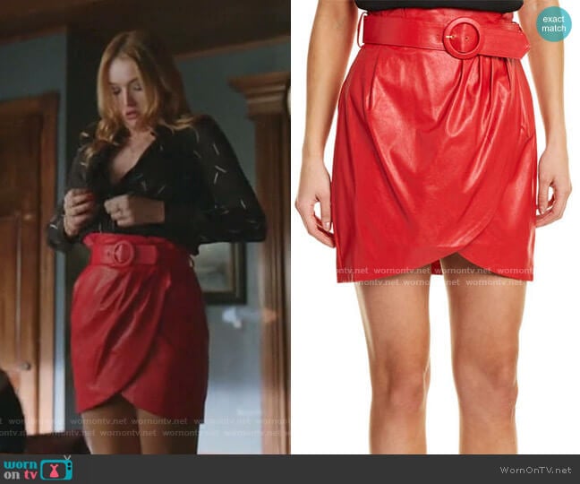 Ronny Kobo Angela Skirt worn by Kirby Anders (Maddison Brown) on Dynasty