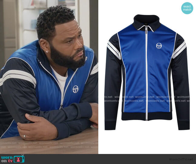 Sergio Tacchini Retro 80's Track Jacket worn by Andre Johnson (Anthony Anderson) on Black-ish