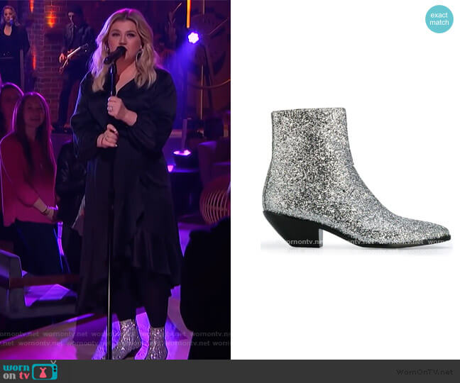Saint Laurent West 45 Boots worn by Kelly Clarkson on The Kelly Clarkson Show