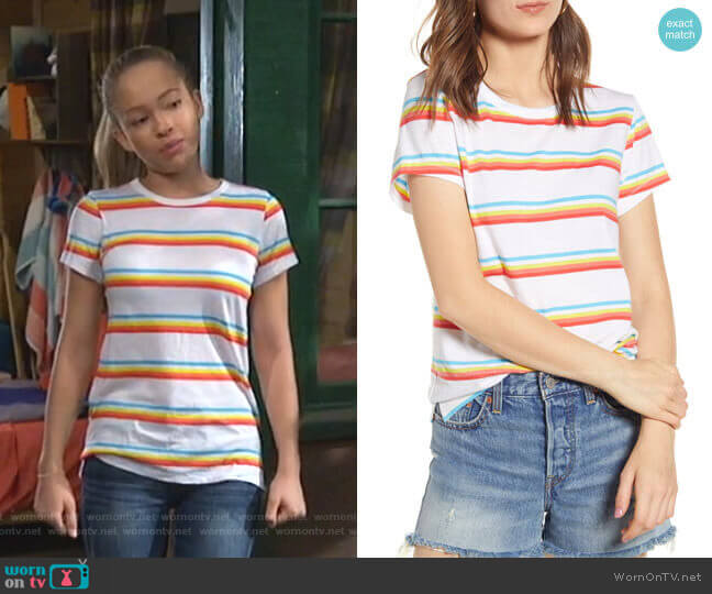 BP Distressed Tee worn by Ava (Shelby Simmons) on Bunkd