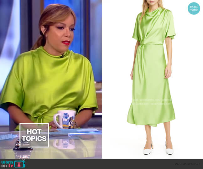 Stine Goya Rhode Drape Midi Dress worn by Sunny Hostin on The View