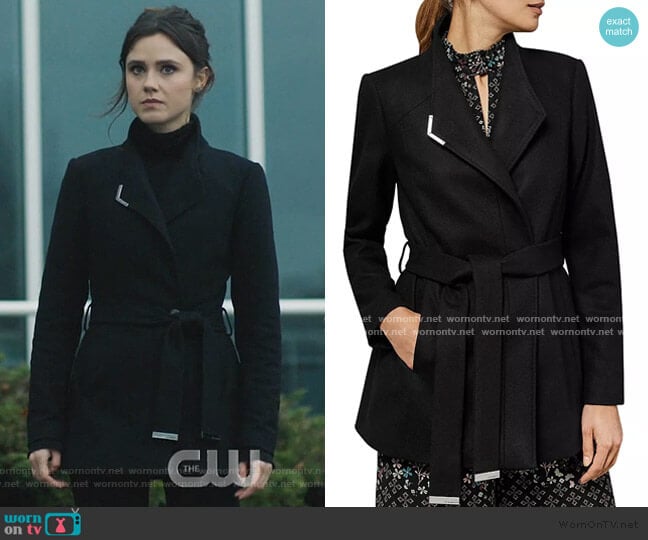 Ted Baker Drytaa Belted Short Coat worn by Abigael Jameson-Caine (Poppy Drayton) on Charmed