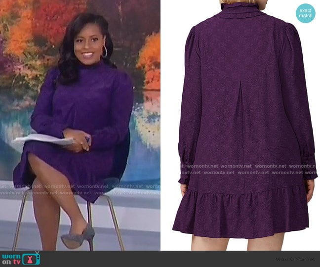 Nanette Lepore Textured Pintuck Dress worn by Sheinelle Jones on Today
