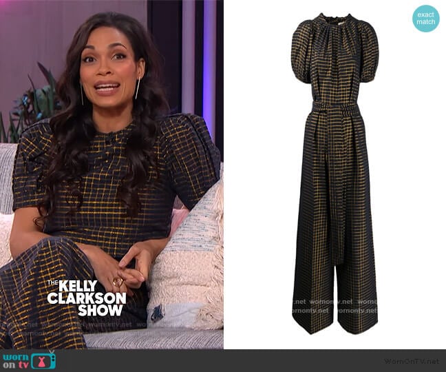 Ulla Johnson Lennon Checked Jumpsuit
