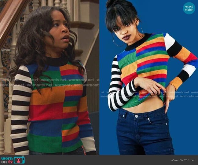 Unif Dylan Top worn by Nia Baxter (Navia Robinson) on Ravens Home