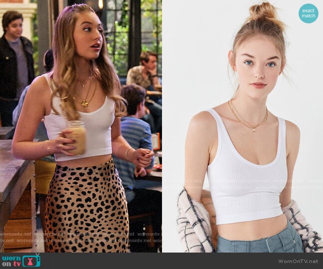 Out From Under Drew Seamless Ribbed Bra Top worn by Brooke Bishop (Bella Podaras) on The Expanding Universe of Ashley Garcia