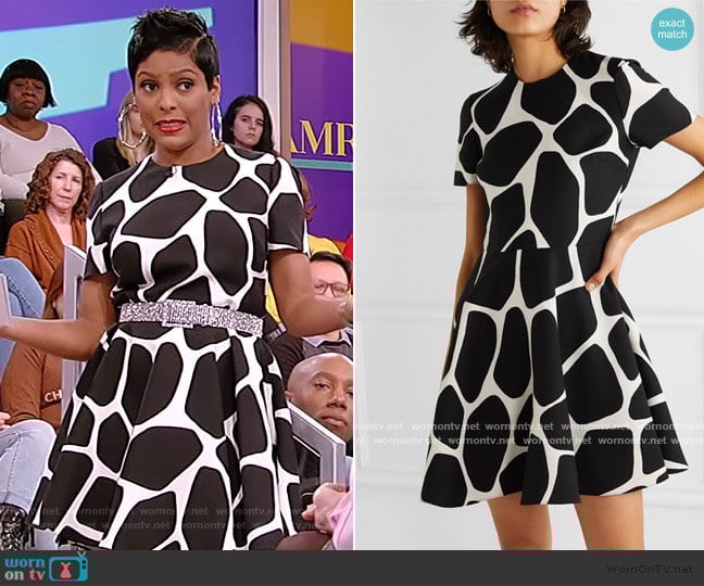 Valentino Printed wool and silk-blend crepe Mini Dress worn by Tamron Hall on Tamron Hall Show